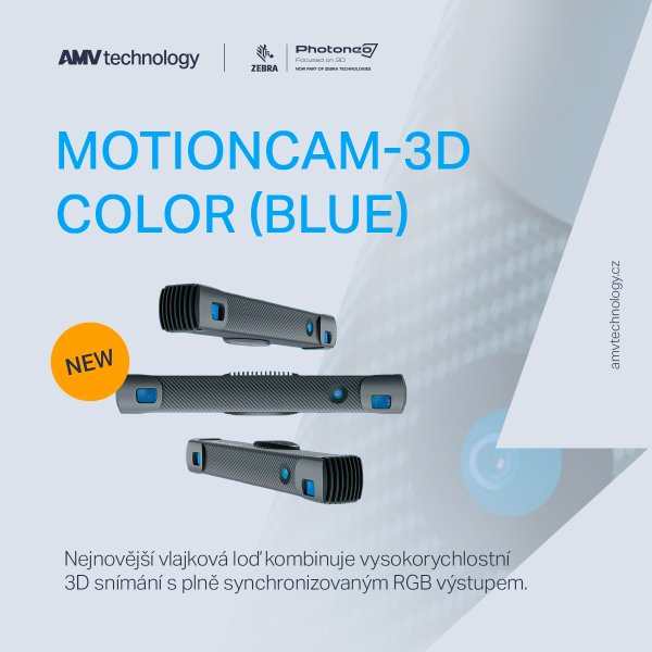 MotionCam-3D Color (Blue): Nová generace 3D vidění s výkonem i barvami