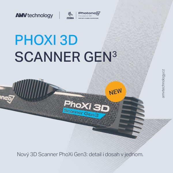 PhoXi 3D Scanner Gen3: Detail i dosah v jednom zařízení