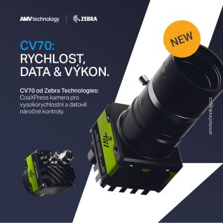 Zebra CV70: nová CoaXPress kamera pro rychlé a datově náročné kontroly